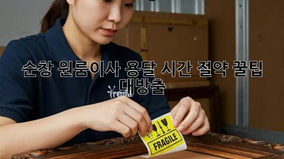 순창 원룸이사 용달, 시간 절약 꿀팁🍯 대방출!