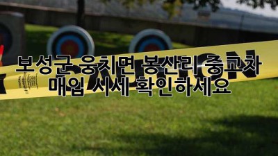 보성군 웅치면 봉산리 중고차 매입 시세 확인하세요!